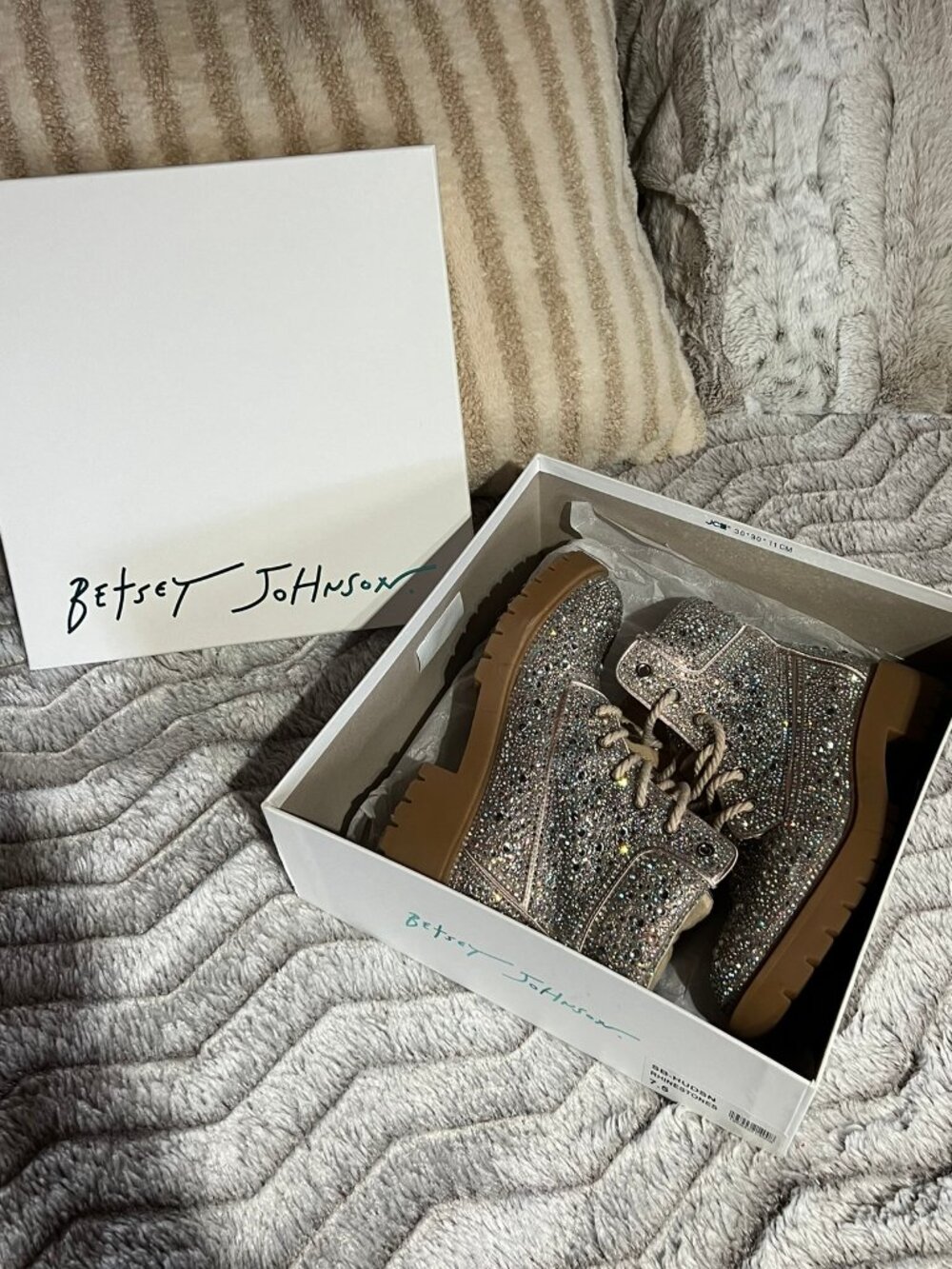 Betsey Johnson SB-Hudson Rhinestone Boots Size 7.5 - Picture 5 of 7